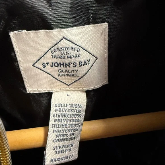 St. John's Bay Black and Cream Jacket - Picture 4 of 8